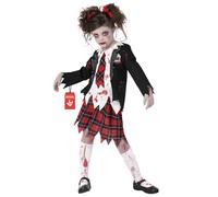 Morph Zombie School Girl Halloween Costume, School Girl Zombie Costume Kids, Scary Costumes For Kids, Halloween Costumes For Girls L
