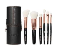 Morphe Rose Away Makeup Brushes - 6 Piece Make Up Brush Set of Eye and Face Brushes - Made with Synthetic Bristles and Includes Makeup Brush Case (6 Count)