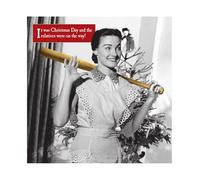 Morphed Christmas Card, Lady with a Baseball Bat, 16.3 x 16.3 cms, Multi-Coloured