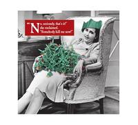 Morphed Christmas Card, Lady with Fairylights, 16.3 x 16.3 cms, Multi-Coloured