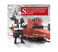 Morphed Christmas Card, Santa on his EV Sleigh, 16.3 x 16.3 cms, Multi-Coloured