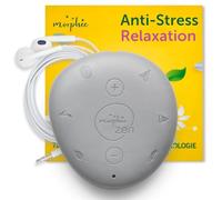 Morphee Relaxing Meditation Audio Pebble Sound Machine for All Ages - 5 Minute Guided Meditation Relaxation Sessions, Nature Sounds & More - Operates in 4 Languages (English, French, German & Dutch)
