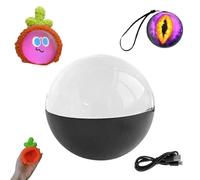 MorpheOrb 3D Crystal Ball Ultrasound, 2.7" Memory Light Globe Sphere with Electronic Display Sound, Personalized Magic Sphere Clear Ball, Esfera Personalizada con Foto y Luz(Black)