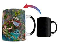 Morphing Mugs Disney - Peter Pan - Neverland - One 11 oz Color Changing Heat Sensitive Ceramic Mug - Image Revealed When HOT Liquid Is Added!