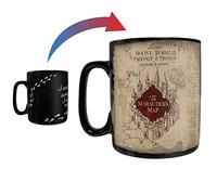 Morphing Mugs Harry Potter - Marauders Map - I Solemnly Swear - 16 oz Large Ceramic Heat Sensitive Clue Mug - Full image revealed when HOT liquid is added
