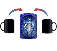 Morphing Mugs Jesus Christ - Holy Spirit - Stained Glass Christian Church Inspired - 11 oz Heat Sensitive Mug - Ceramic Color Changing Coffee Tea Mug