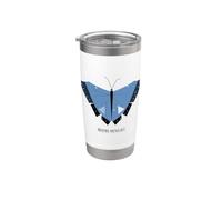 Morpho Menelaos Blue Butterfly Stainless Steel Insulated Tumbler