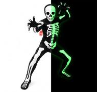 Morphsuits Skeleton Costume Kids Halloween Glow In The Dark Large