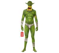 Morphsuits Green Orc Jaw Dropper Monster Fancy Dress Costume - size Large - 5”5-5”9 (163cm-175cm), MLORGL