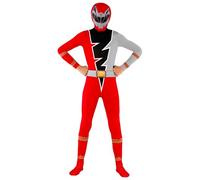 Morphsuits Power Rangers Dino Fury Costume Kids Red Morpher Power Rangers Cosmic Fury Dress-Up Outfit, Small