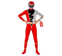 Morphsuits Power Rangers Dino Fury Costume Kids Red Morpher Power Rangers Cosmic Fury Dress-Up Outfit, Large
