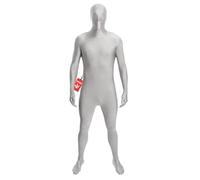 Morphsuits, Silver Morph Suit, Halloween Costume, M | Full-body Hooded Spandex One-piece in Shimmering Silver Included, Perfect for Halloween, Great for Fancy Dress