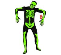 Morphsuits Skeleton Costume Men, Halloween Costume for Adults | Full-Body Spandex Morphsuit Costume, Stretchy Comfortable Fit, Ideal for Parties & Cosplay, Perfect for Halloween