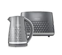 Morphy Richards 1.5L Kettle & 2 Slice Toaster Grey Hive Breakfast set 950057