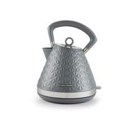 Morphy Richards Vector Pyramid Kettle, 1.5L 3kW Rapid Boil, Anti Limescale Filter, Boil Dry Protection, Water Window, Pull Ring Removeable Lid, 360 Cordless Base, Grey, 108135