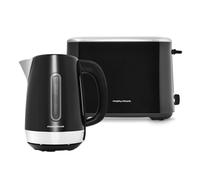 Morphy Richards 1.7L Kettle & 2 Slice Toaster Breakfast set Black Equip