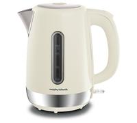 Morphy Richards Equip Stainless Steel Jug Kettle, 3000W, 1.7Litre - Cream