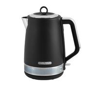 Morphy Richards Illumination 1.7L Jug Kettle, Rapid Boil, Boil Dry Protection, Pull off Lid, Limescale Filter, Easy View Window, 360 Cordless Base, Stainless Steel, Black , 108020