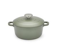 Morphy Richards Cast Aluminium Casserole, 20cm/2.3L, Non Stick Coating, Lightweight Design, Oven Safe, Self-Basting, Suitable for all Hobs, Green, 851000