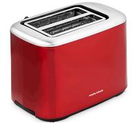 Morphy Richards Equip 2 Slice Toaster, Defrost and Reheat, Browning Controls, Variable Wide Slots, Removable Crumb Tray, Stainless Steel, 800W, Red, 222066