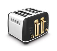 (Black) Morphy Richards 24204 Accents Gold 4 Slice Toaster