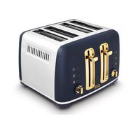 Morphy Richards 24204 Accents Gold 4 Slice Toaster - Navy