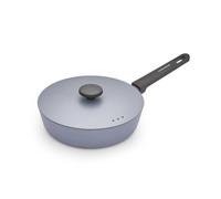 Morphy Richards Saute Pan, Forged Aluminium, 24cm, Non Stick Ceramic Coating, Soft Touch Handles, Oven Safe Up to 180c, Suitable for All Hobs, Grey, 852253