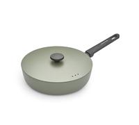Morphy Richards Saute Pan, Forged Aluminium, 28cm, Non Stick Ceramic Coating, Soft Touch Handles, Oven Safe Up to 180c, Suitable for All Hobs, Green, 852501