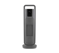 Morphy Richards HeatFlux Ultra Thin 2kw Ceramic Tower Fan Heater, Remote Control, Compact, 20m2, ECO Mode, Anti-freeze, 24h Timer, Touch LED Display, Low Noise 45db, Oscillation, Grey, 825404