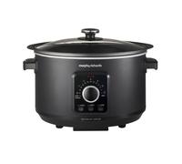 Morphy Richards 3.5L Easy Time Slow Cooker, Automatic Heat Settings, Keep Warm Mode, Hob Proof, Countdown Indicator, Dishwasher Safe Pot, Matte Black,