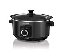 Morphy Richards 3.5L Sear & Stew Slow Cooker, Shatter Resistant Aluminium Pot, 3 Heat Settings, Hob Proof, Easy Clean, 163W, Black, 460012