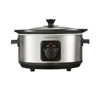 Morphy Richards 3.5L Stainless Steel Slow Cooker, 3 Heat Settings, One
