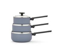 Morphy Richards 3 Piece Aluminium Saucepan Set - Grey