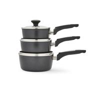 Morphy Richards 3 Piece Forged Aluminium Pan Set in Black Morphy Richards Black