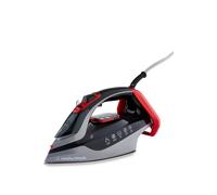 Morphy Richards Powersteam Elite LED Steam Iron, Non Stick Ceramic Soleplate, 35g Output, Vertical option, Self Clean, Anti Drip, Digital Controls, 3m Cord, 3000W, Grey, Black and Red, 302012