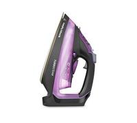 Morphy Richards Turbosteam Steam Iron, Non stick Ceramic Soleplate, 170g Boost, 50g Output, 380ml Water Tank, Anti-Scale and Drip, Auto Shut-off, 3m Cord, 2800W, Purple and Black, 303140