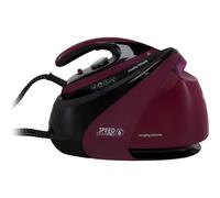 Morphy Richards SpeedSteam Pro Steam Generator Iron, Ceramic Soleplate, Autoclean, 70g to 120g Rates, 590g Boost, 7 Bar Pressure, 1.6L Water Tank, 1.8m Cord, 3000W, Black and Mulberry, 332102