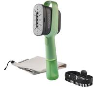 Morphy Richards Vibe Travel Garment Steamer & Storage Bag, No Ironing Board Needed, Travel Iron, Lightweight, Quick Heat-up, Detachable Water Tank, Detachable Lint Brush, Green, 361002