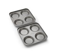 Morphy Richards 4 Cup Yorkshire Pudding Tray Set, Heavy Duty Carbon Steel | Non-Stick, Oven & Dishwasher Safe | Crisp & Fluffy Results | Ideal for Sunday Roasts | 849002