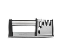 Morphy Richards 4-in-1 Knife Sharpener, Manual Kitchen Sharpener, Stainless Steel Body, Easy Grip Handle, Non-Slip Base, Blade Prep, Sharpening, Honing, Scissor Sharpening, Safe Easy to Use, 868751