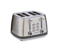 Morphy Richards Mexborough 4-Slice Toaster, Wide Slots, Cord Storage, Grey & Stainless Steel - 242902