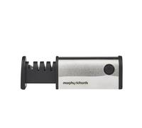 Morphy Richards 4 Stage Retractable Knife Sharpener, Stainless Steel, 4-in-1 Design, Easy Store, Non-Slip Base, Lightweight, Blade Prep, Sharpening, Honing, Scissor Sharpening, 868752