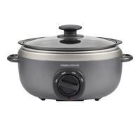 Morphy Richards Sear And Stew Oval Slow Cooker 3.5 Litre - Titanium
