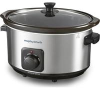 MORPHY RICHARDS 461013 Slow Cooker - Black & Silver, Silver/Grey,Black