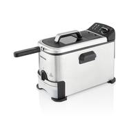 Morphy Richards Filter Pro Stainless Steel 3L Deep Fat Fryer, Detachable Basket Handle, Self-cleaning Oil Filtration System, Viewing Window, Variable Temperature Control, Stainless Steel, 2KW, 482001
