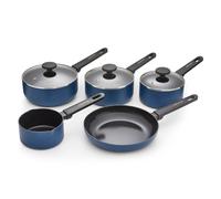 Morphy Richards 5 Piece Aluminium Saucepan Set in Blue Morphy Richards Blue