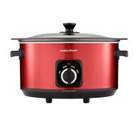 Morphy Richards 6.5L Accents Slow Cooker Sear and Stew Metallic Red 3 Heat
