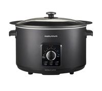 Morphy Richards 6.5L Easy Time Slow Cooker, Automatic Heat Settings, Keep Warm Mode, Hob Proof, Countdown Indicator, Dishwasher Safe Pot, Matte Black
