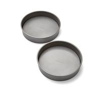 Morphy Richards 8" Loose Base Shallow Cake Tin Set - Non-Stick Carbon Steel Sandwich Pan for Victoria Sponge, Cheesecake & Layered Cakes, 849007