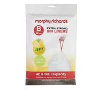 Morphy Richards Custom Fit Lemon Scented Bin Liners, White, Size B, 42/50 Litres, Pack of 20